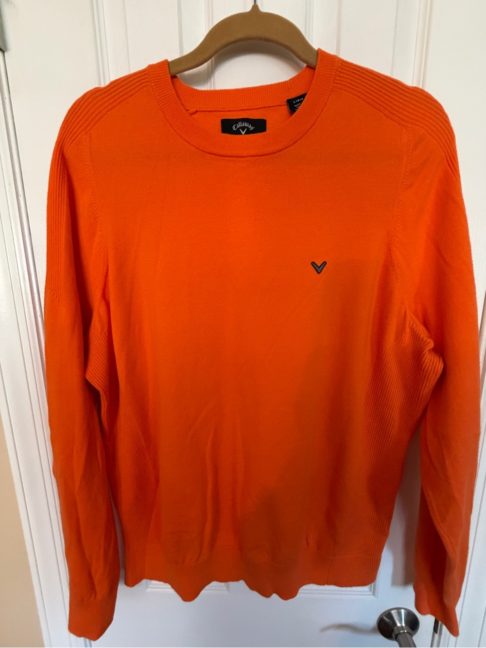 Callaway Golf Men's Crewneck Pullover Sweater - Orange - Size Large